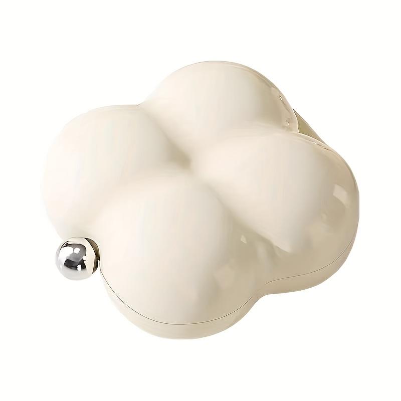 Cloud-Shaped Mini Jewelry Organizer Box - Portable Multi-Compartment Storage for Rings, Necklaces, Earrings & Bracelets, Durable Plastic