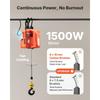 VEVOR 3-in-1 Electric Hoist Winch, 500 kg Capacity, 1500W Portable Electric Power Winch, 7.6 m Lifting Height, 5 m/min with Manual