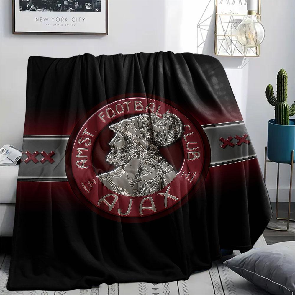 1PC AFC Ajax Patterned Flannel Blanket Suitable For All Seasons for Home Decor Warmth and Comfort Gifts Holiday Present