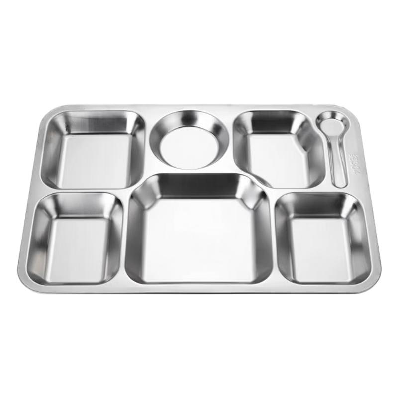 304 Stainless Steel Divided Meal Tray