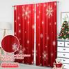 2pcs 2D Flat Printing Christmas Drapes Christmas Snowflake Red Fabric Without Electricity Party & Holiday Decor for Classroom