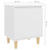 Nightstands with Solid Wood Legs 2 pcs White 40x30x50 cm