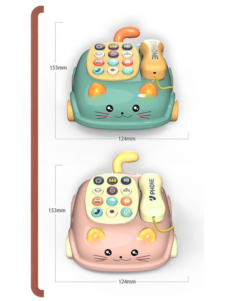 Children's Bilingual Cat Telephone Early Education Toy