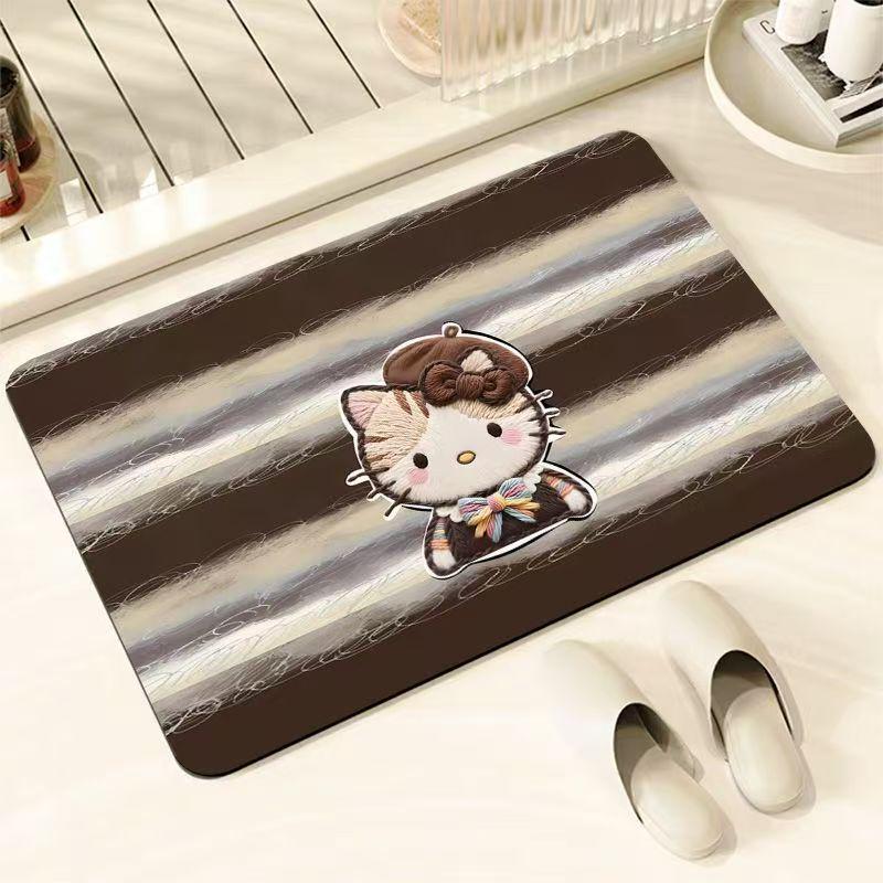 Adorable Cat & Dog Diatom Mud Bathroom Mat - Quick-Dry, Non-Slip, Wear-Resistant Floor Pad. 40*60cm