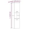 815639 vidaXL Bathroom Cabinet Smoked Oak 30x30x130 Cm Engineered Wood