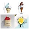 Summer Chocolate Ice Cream Refridgerator Magnets Cute Fridge Stickers Food Magnetic Buckle For Kitchen Home Decoration