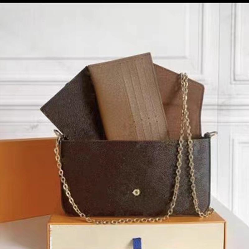 

Набір жіночих сумок з квітковим принтом 2025: Сумки-конверти на ланцюжку три в одному - Маленький квадратний дизайн 21cm