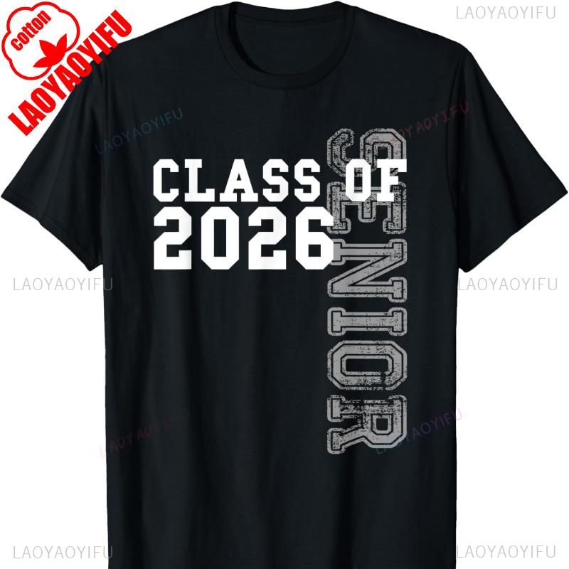 Class of Senior Graduation Student Simple Letters Graphic TShirts Commuter Allmatch Casual Style Regular Short Sleeve