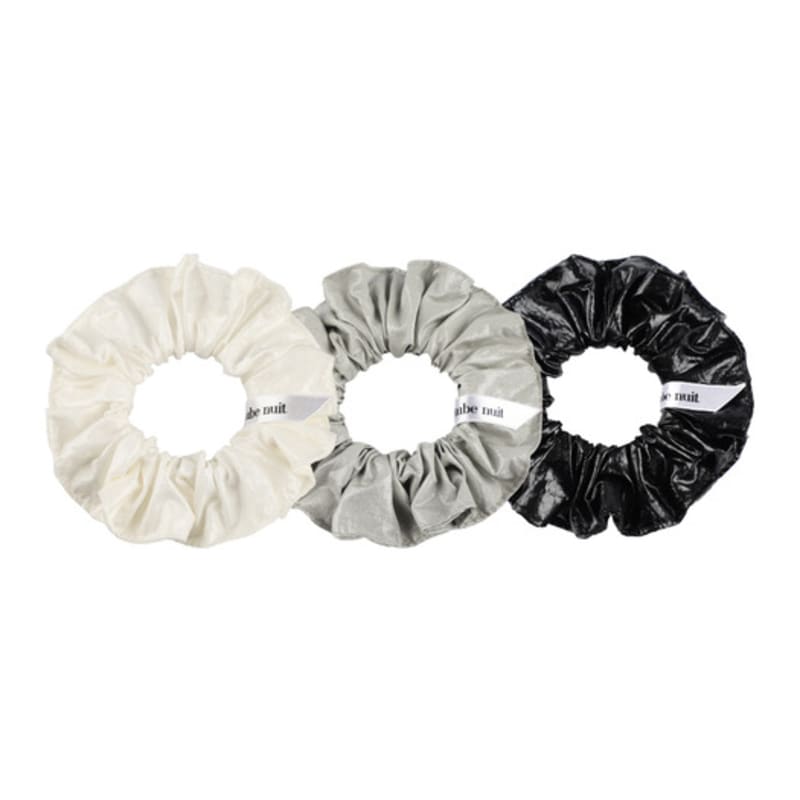 Aube nuit New Rainy Day Hair Scrunchie_Shine ver. Shine Ivory