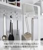 Yamazaki a Stovetop Storage Rack with a Approximately 50cm W X 14cm D X Perfect for Narrow Spaces and with Product Tower, Two-tier Wipe-down Surface,