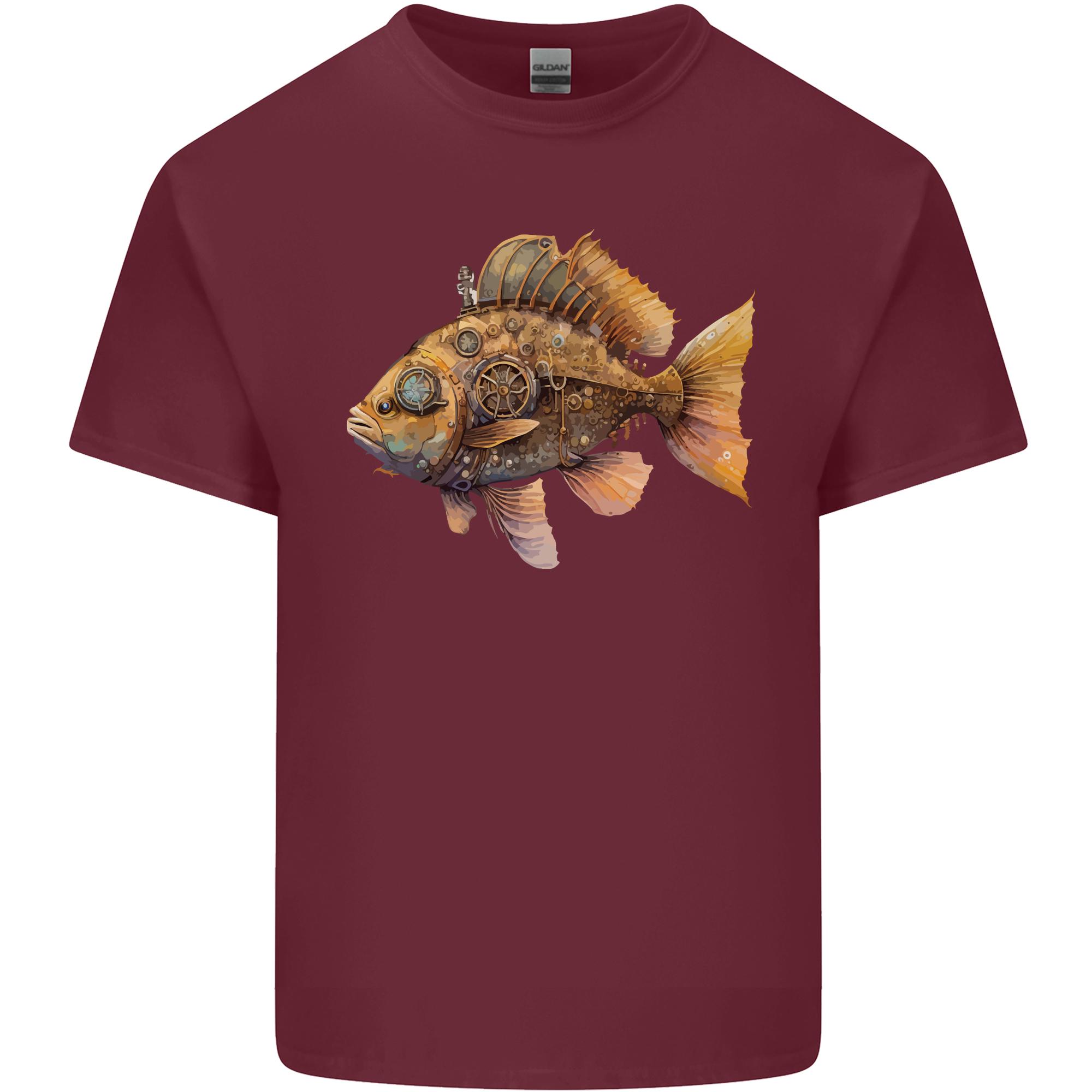 Steampunk Fish 2 Unisexs Light Cotton TShirt S