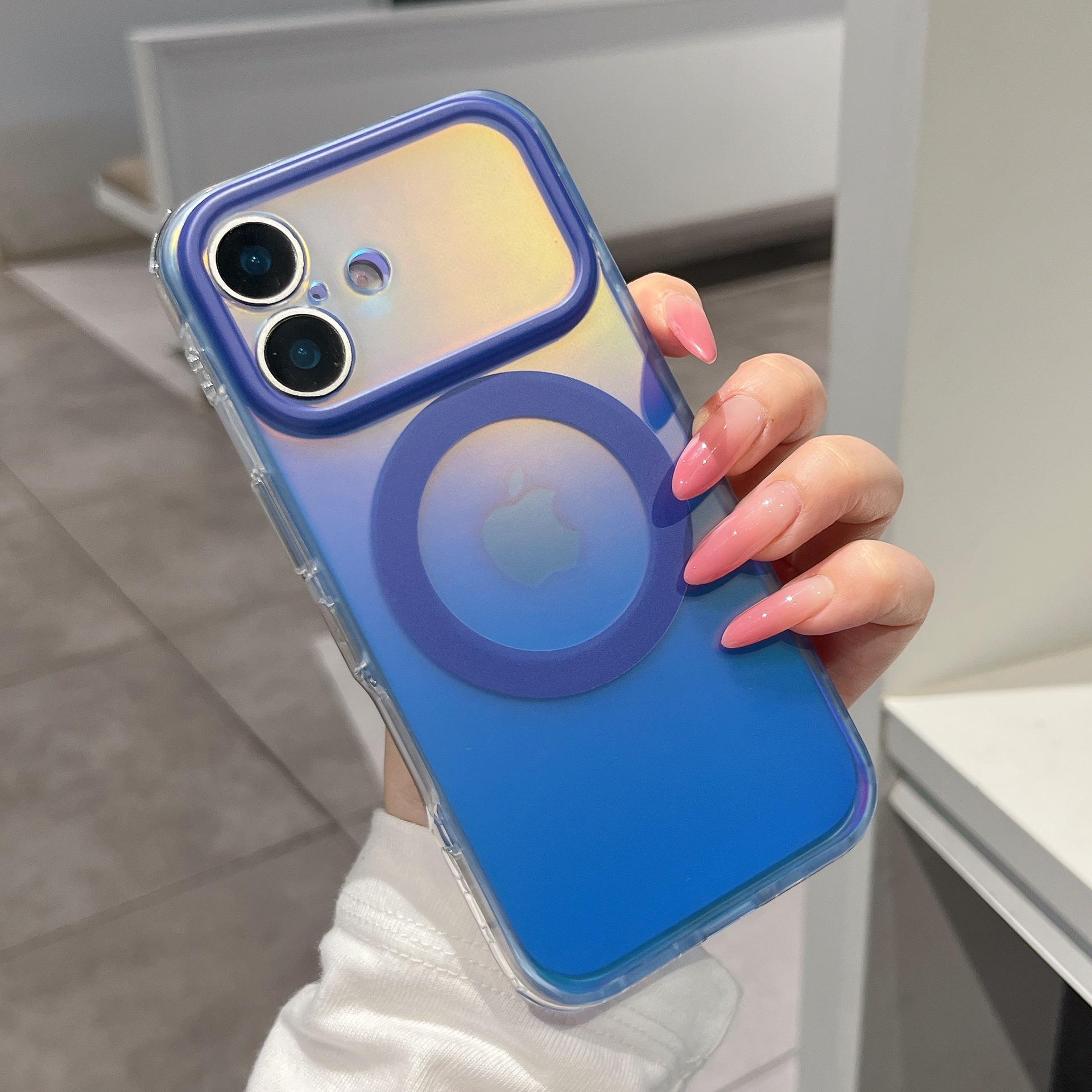 

Colorful Aurora Magnetic Phone Case for iPhone 14/15/16/17 Pro Max 13