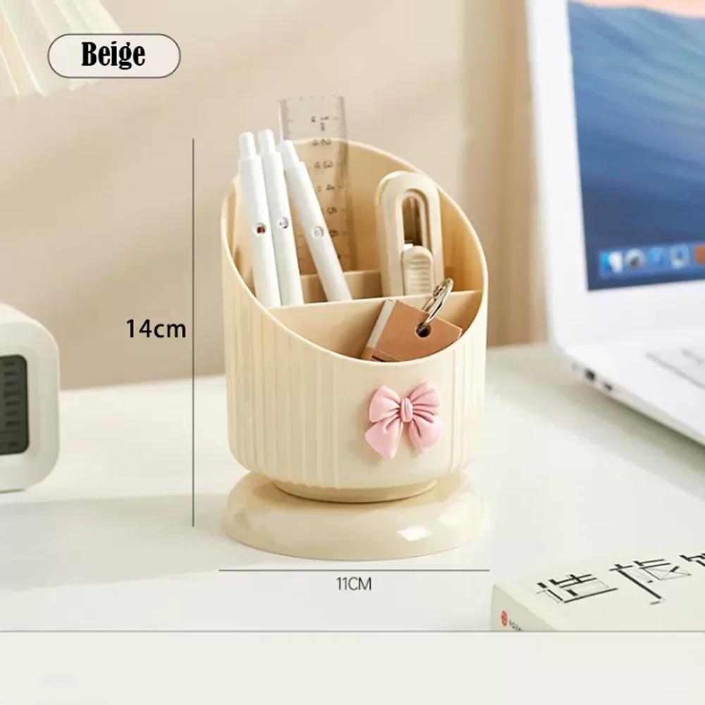 

Настольный держатель для ручек Ведро для хранения косметики в студенческом общежитии Большая емкость Ручка для макияжа Помада Карандаш для бровей светло-желтого