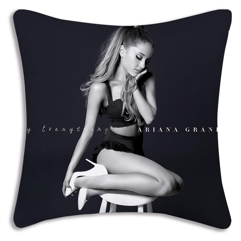 Singer For Arianas G-Grande Pillow Covers Cartoon Sofa Decorative Home Double-sided Printing Short Plush Cute Cushion Cover
