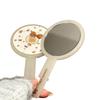 Little Bear Cute Handheld Makeup Mirror: Stylish Girly Design, High-Definition Beauty Tool