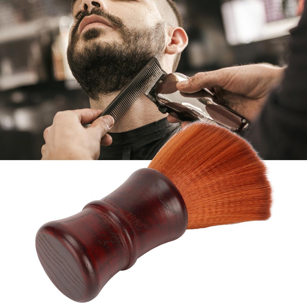 Men Beard Brush Soft Nylon Hair Wooden Handle Beard Grooming Brush for Hair Cleansing