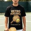 Retro Pickleball Vintage T-shirt Zwart Wit Marine Khaki Grijs Olijfgroen Katoen Korte Mouw Sport T-shirt Cadeau Streetwear Speler Liefhebber