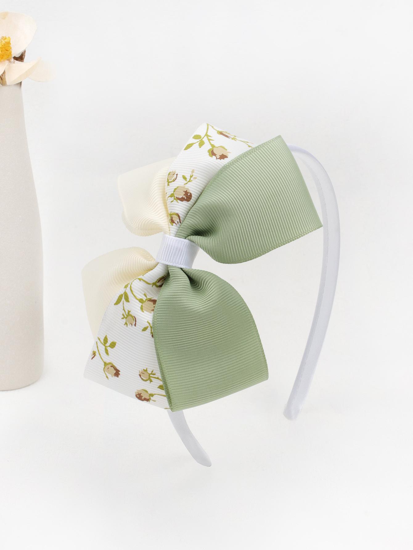 

Принт Цветочная Повязка на Голову для Девочек Красочная Повязка на Голову с Большими Бантами Ручной Работы Банты Обруч для Волос Детский Бутик Головные Уборы Аксессуары для Волос