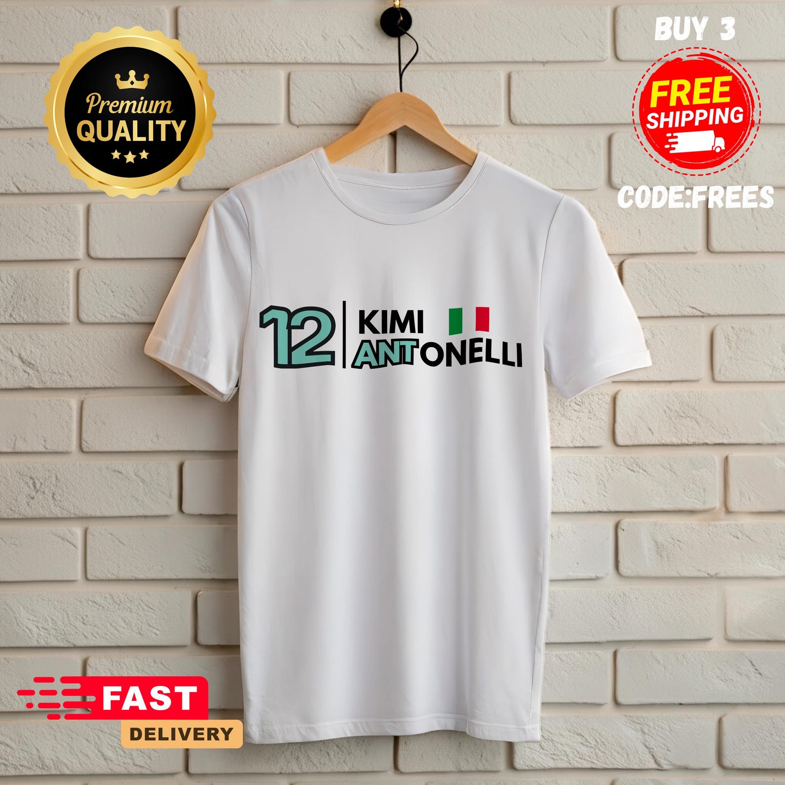 Kimi Antonelli Racing Unisex Shirt, F1 Racing Graphic Tee, F1 Driver Tshirt, Gift for Kimi Antonelli Fan, Italian F1 Rookie Racing Tee XL