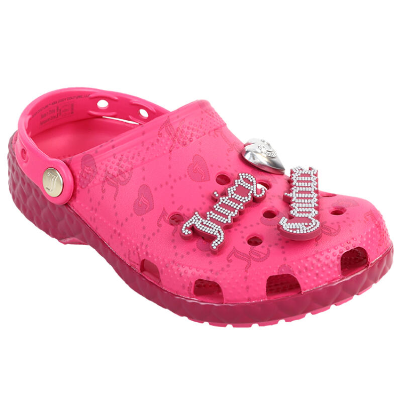 Crocs Classic Clog Juicy Couture Comfortable and Versatile Hole Shoes for Men and Women In Pink