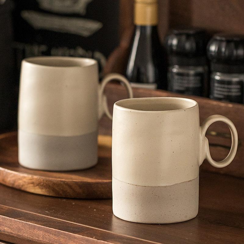 Coarse Pottery Texture Mug Retro Style Ceramic Cup Adult Water Cup Household Milk Cup Coffee Cup Office Cup