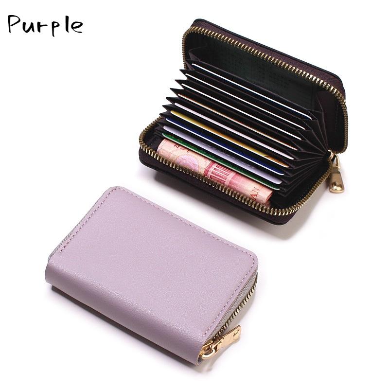 Kartvizitlik Cüzdan Kadın/erkek Siyah/pembe/mor/mavi/sarı/gri/kırmızı Banka/Kimlik/Kredi Kartı Tutucu 20 Bit Kart Cüzdan Kılıfı