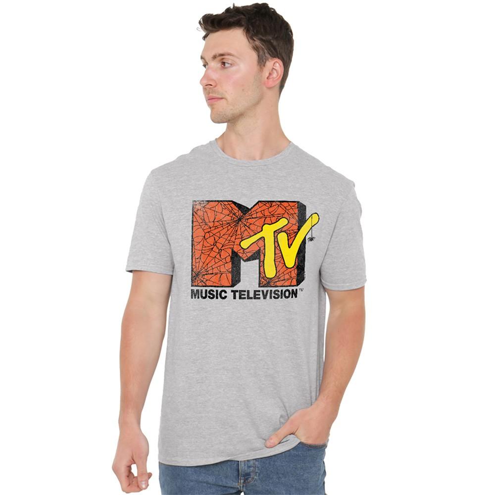 Mtv Spider Webs Logo T-Shirt S-5XL Athletic Heather M