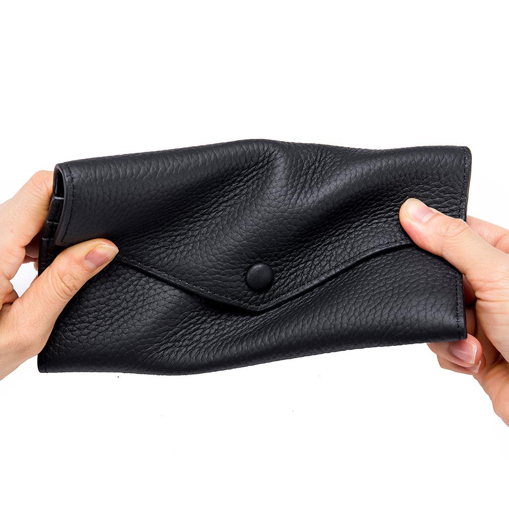 New Long Wallet, Multi-functional Clutch Bag, Mobile Phone Wallet, Soft Leather, Simple Temperament Wallet, Large Capacity