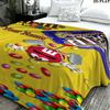 1PC M&M's Custom Name Patterned Flannel Blanket Suitable For All Seasons for Home Decor Warmth and Comfort Gifts Holiday Present