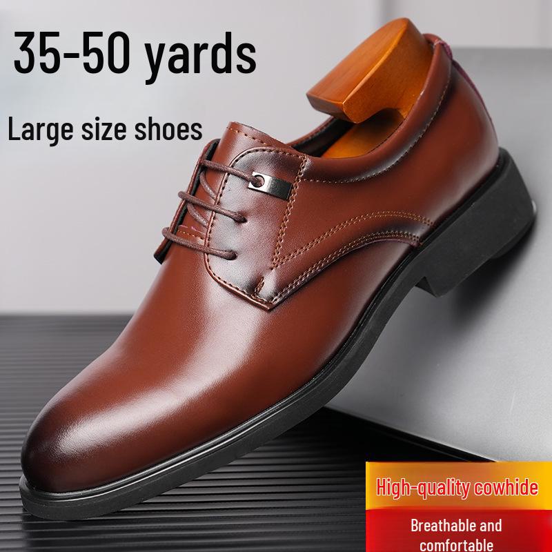 Herren Leder Business- & Hochzeitsschuhe: Größen 35-49, Rutschfest