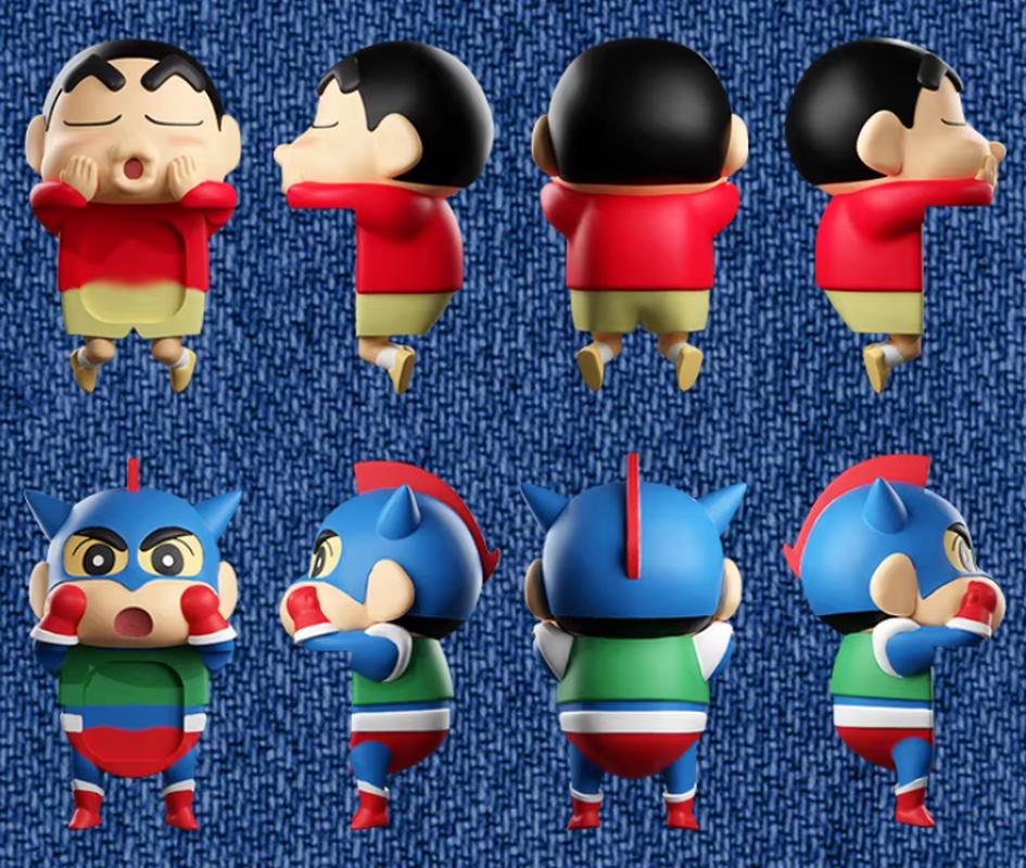 6pcs Anime Figure Xiaoxin Screen Lying Style Blind Box Kawaii Car Ornament Cartoon Figure Display Decor Craft Toys Surprise Gift