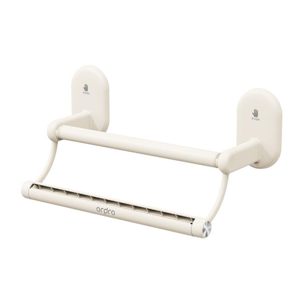 Waterproof Cling Film Storage Rack Plastic Roll Paper Hanger Suction Cup Paper Towel Holder  Toilet бежевый