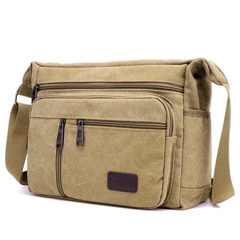 Herren Canvas Umhängetasche Mit Polyesterfutter Für Business Und Freizeit