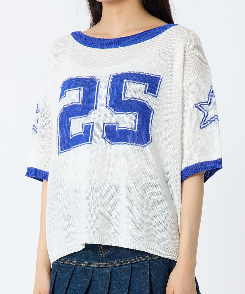 ANDTHEOTHER Maglia Blu Oversize Girocollo Manica Corta