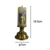 Candle Lamp Pillar Light Prayer Waterproof LED, LED Tea Lights Artificial for Porch