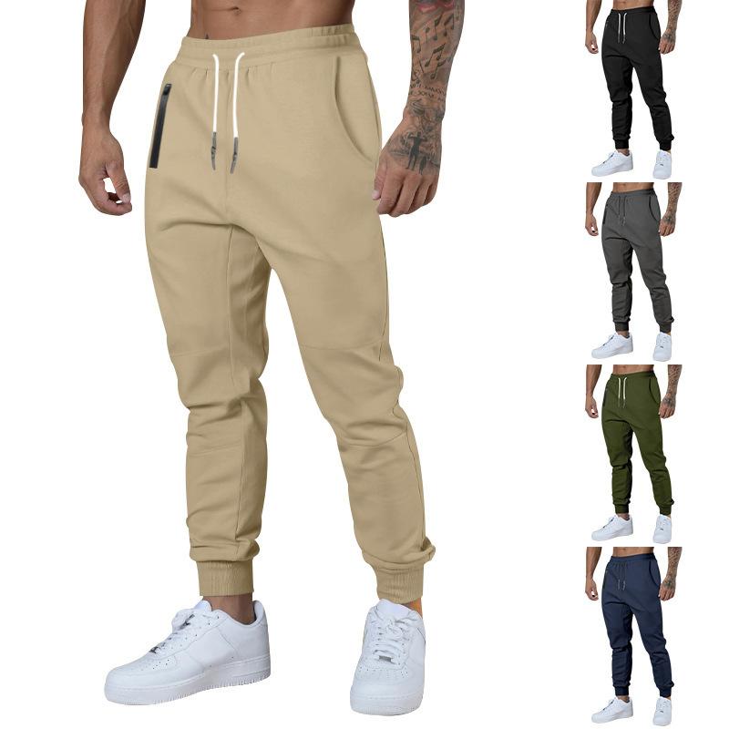Men's drawstring casual trousers new sports trousers versatile breathable drawstring trousers