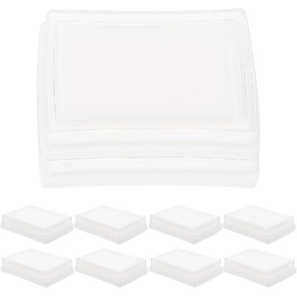Tofficu 10-Piece Set of Empty Blank Ink Pad, Empty Blank Ink Pad, No Ink DIY Ink Stamp Pad, No Ink Fingerprin for Ink Refill DIY Painting