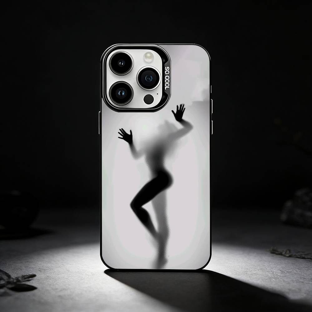 Sexy Body curve Art Phone Case For iPhone 17,16,15,14,13,12,11 Plus,Pro Max,XS,Colored silver phone case