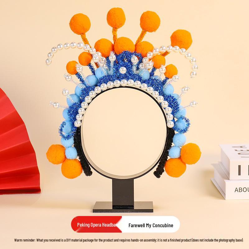 DIY Peking Opera Headband & Hair Accessories Kit for Dragon Boat Festival Team-Building Activity