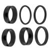 6Pcs Bicycle Headset Spacer Aluminium Alloy Bike Handlebar Stem Spacers for Mountain BikeBlack