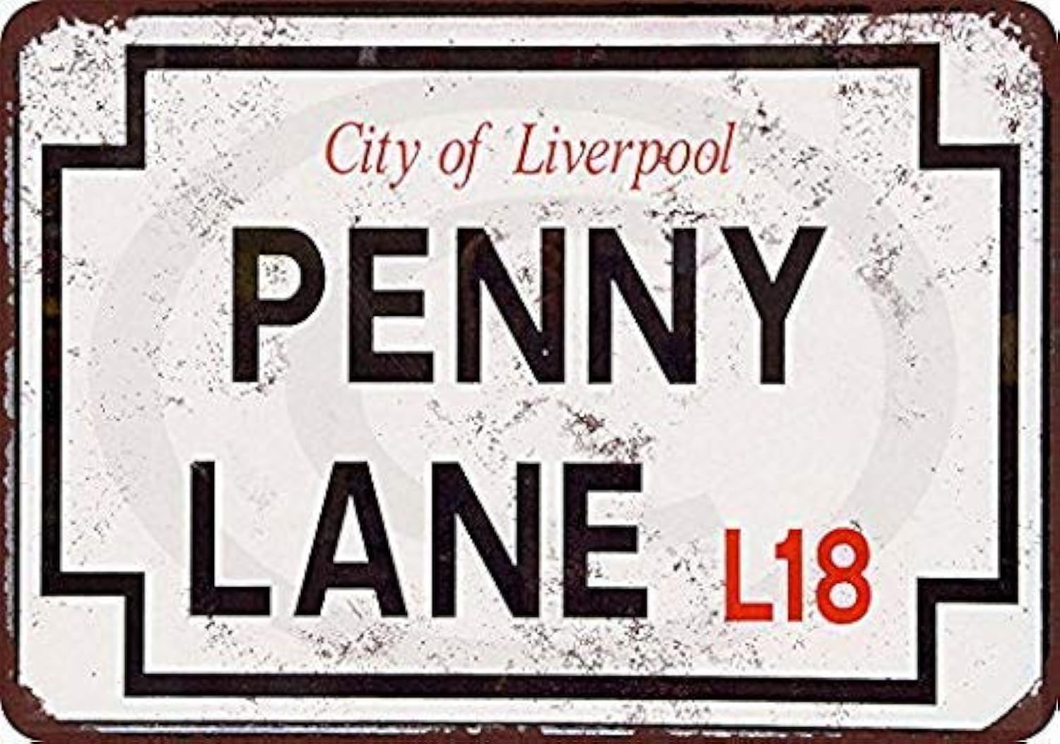 Penny Lane Street Sign Vintage Look Reproduction Metal Sign 20x30cm(7.8x11.8inch)