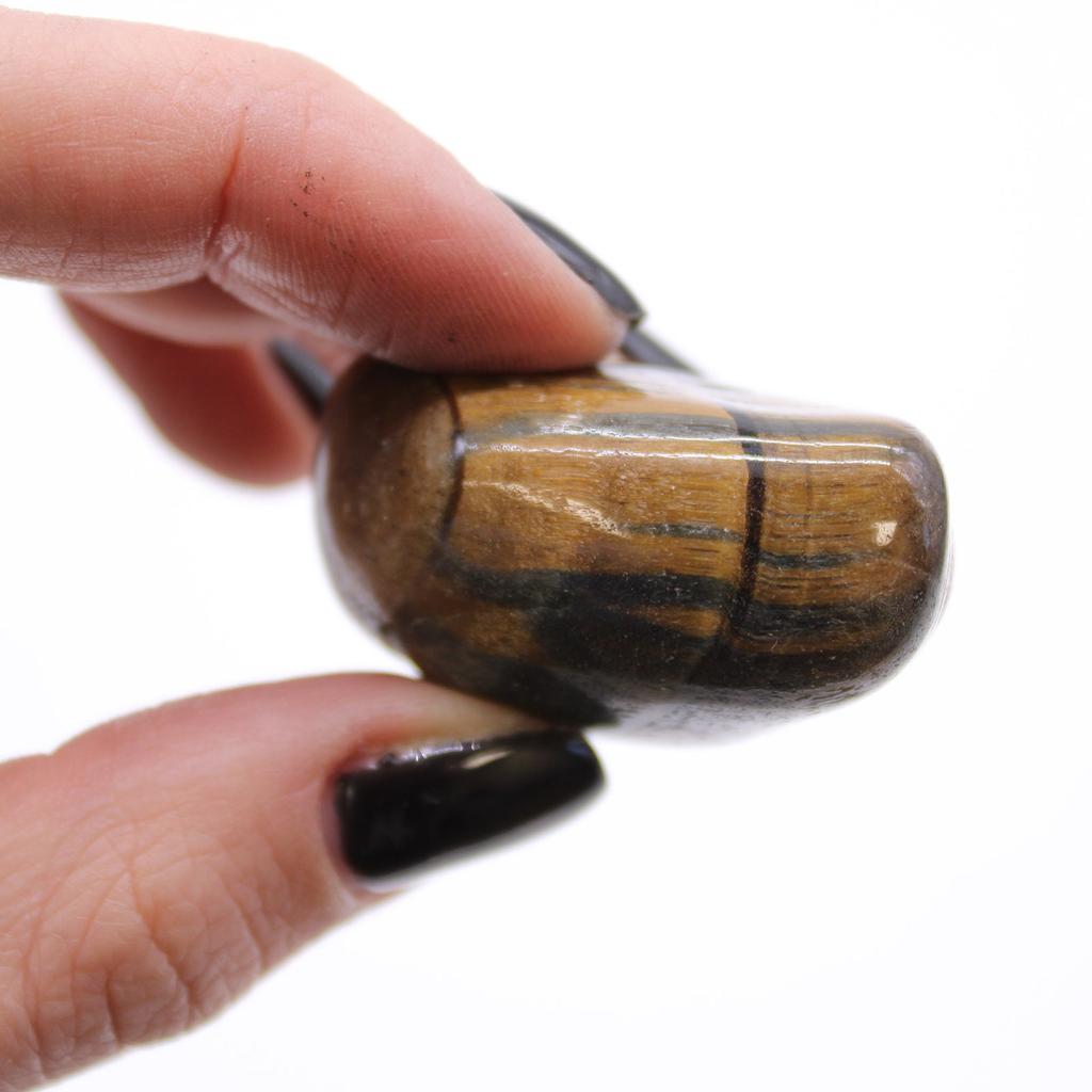 Tiger's Eye Tumbled Stones Medium 12 Pieces