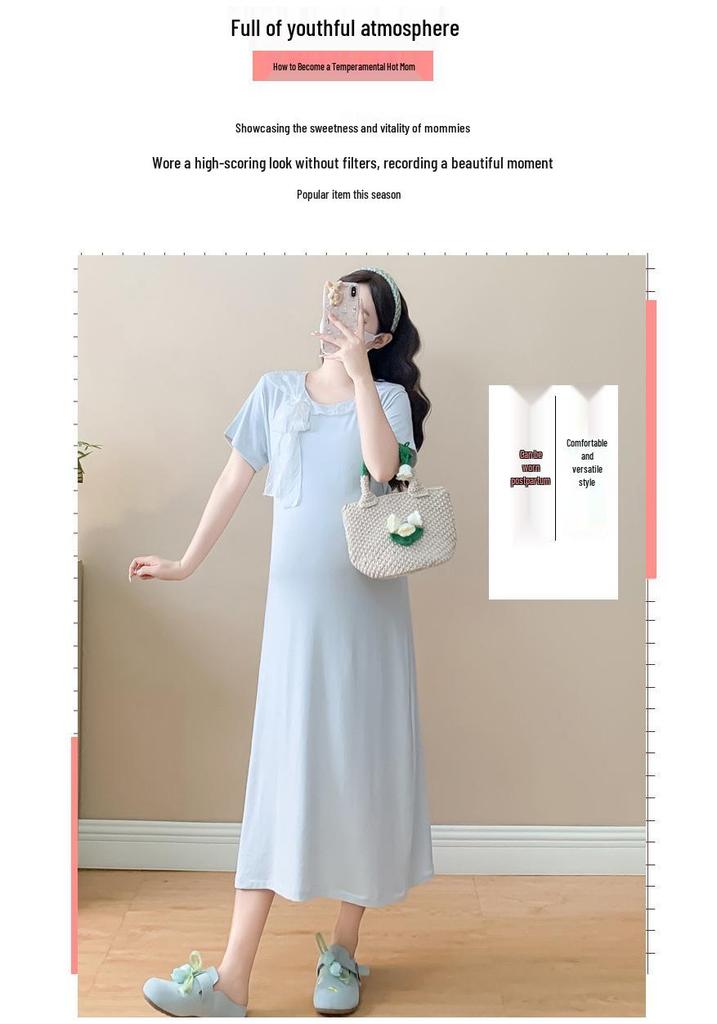 Maternity Dress 2026: Trendy Lace-up Style for Pre- and Post-Pregnancy