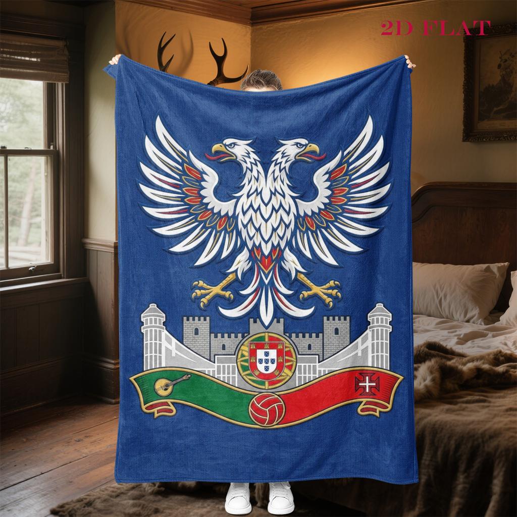 Portuguese Heritage Emblem blanket Soft and comfortable Suitable for all seasons Air conditioning blanket Digital printing Nap Blanket
