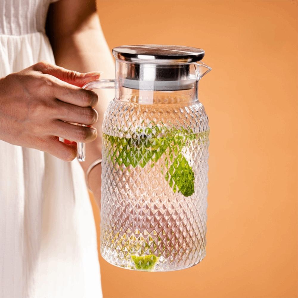Large Capacity Cold Water Pitcher Transparent Juice Jug Multifunctional Cold Water Jug  Home