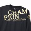Champion Volleyball Long Round Odor with Black X Gold Men's T-Shirt, Sleeve, Neck, Antibacterial, Resistant, Quick-Drying, One-Point Logo, C3-YV411,