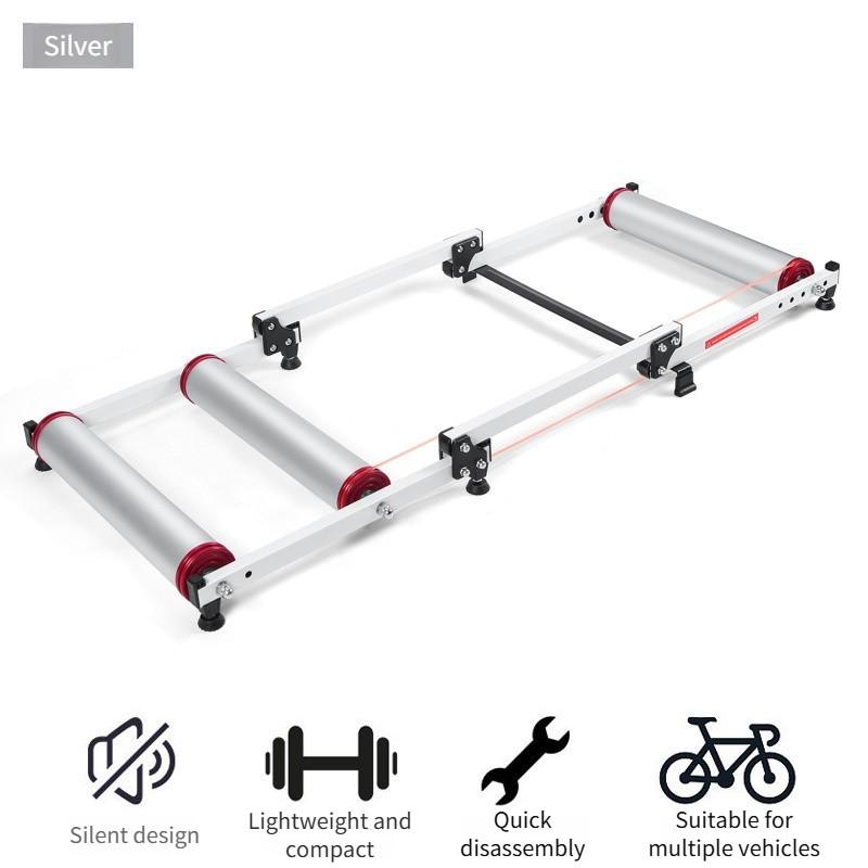Foldable Bike Roller Trainer Adjustable Bicycle Roller Exercise Stand Indoor Fitness Bike Riding Platform