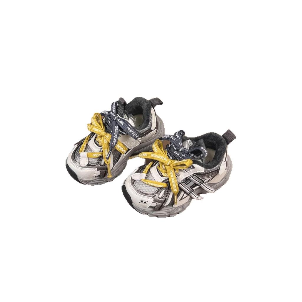 Winter 2025 Unisex Kids' Lightweight Velvet Running Shoes - Fashionable, Non-Slip, Versatile Casual Sports Footwear