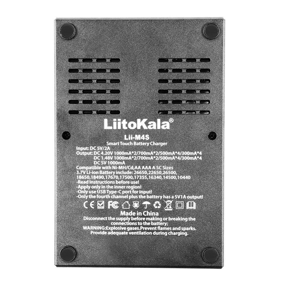 LiitoKala Lii-M4S 18650 LCD Multifunctional Battery Charger For 3.7V 1.2V 26650 21700 14500 18350 17500 AA AAA And Other
