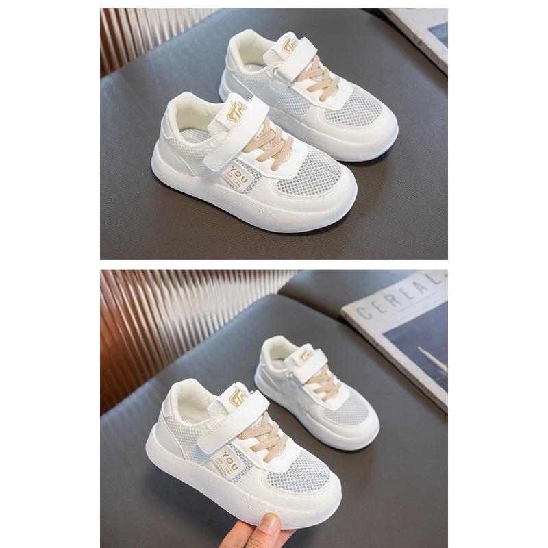 Chaussures d'été pour bébés filles Chaussures de skate Chaussures en mesh respirant Chaussures pour grands enfants Petites chaussures blanches Chaussures pour enfants Baskets
